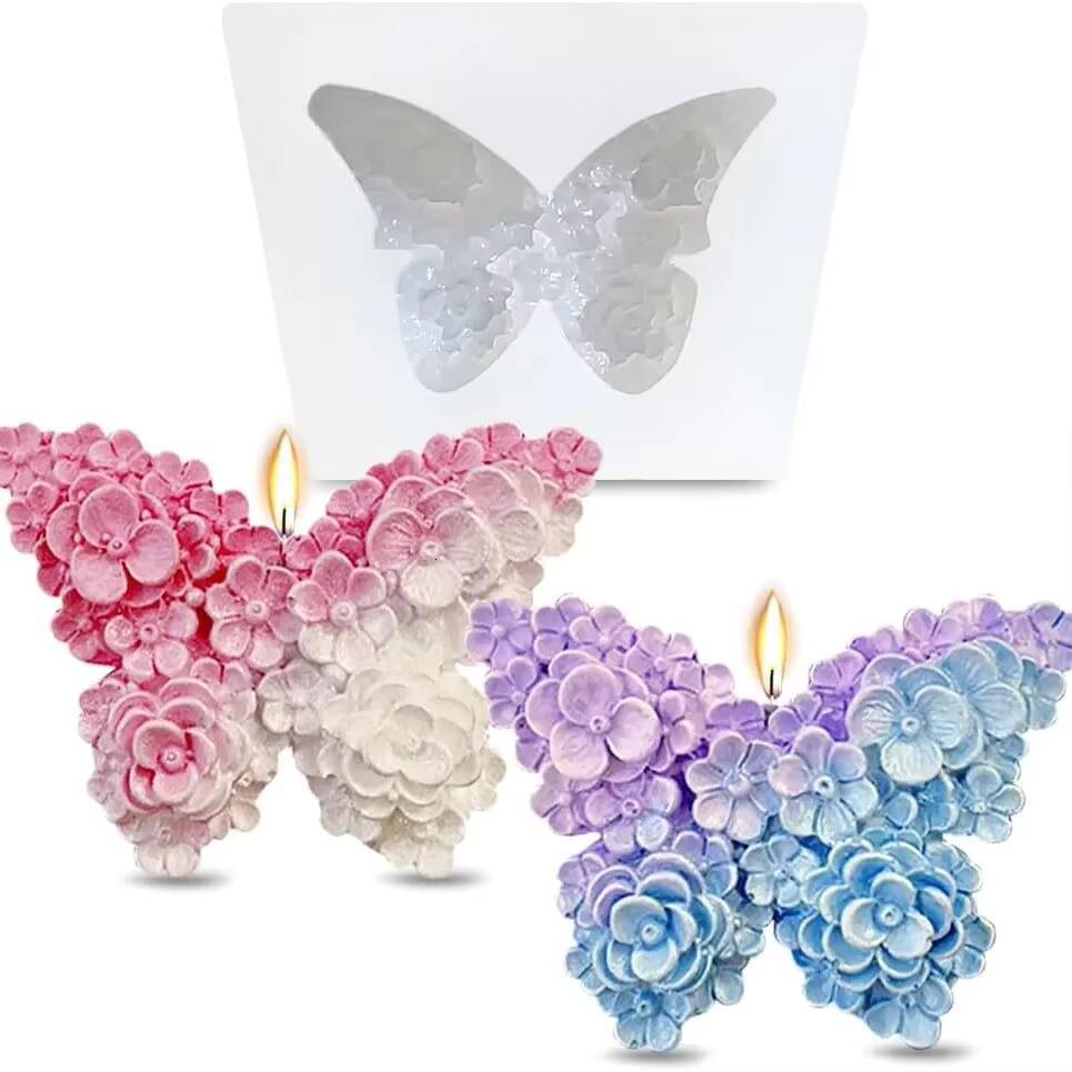 ddmynov Flower Butterfly Silicone Molds for Baking DIY Epoxy Resin Crafts Hanging ice maker Decoration Aromatherapy Mold Candle Making Supplies
