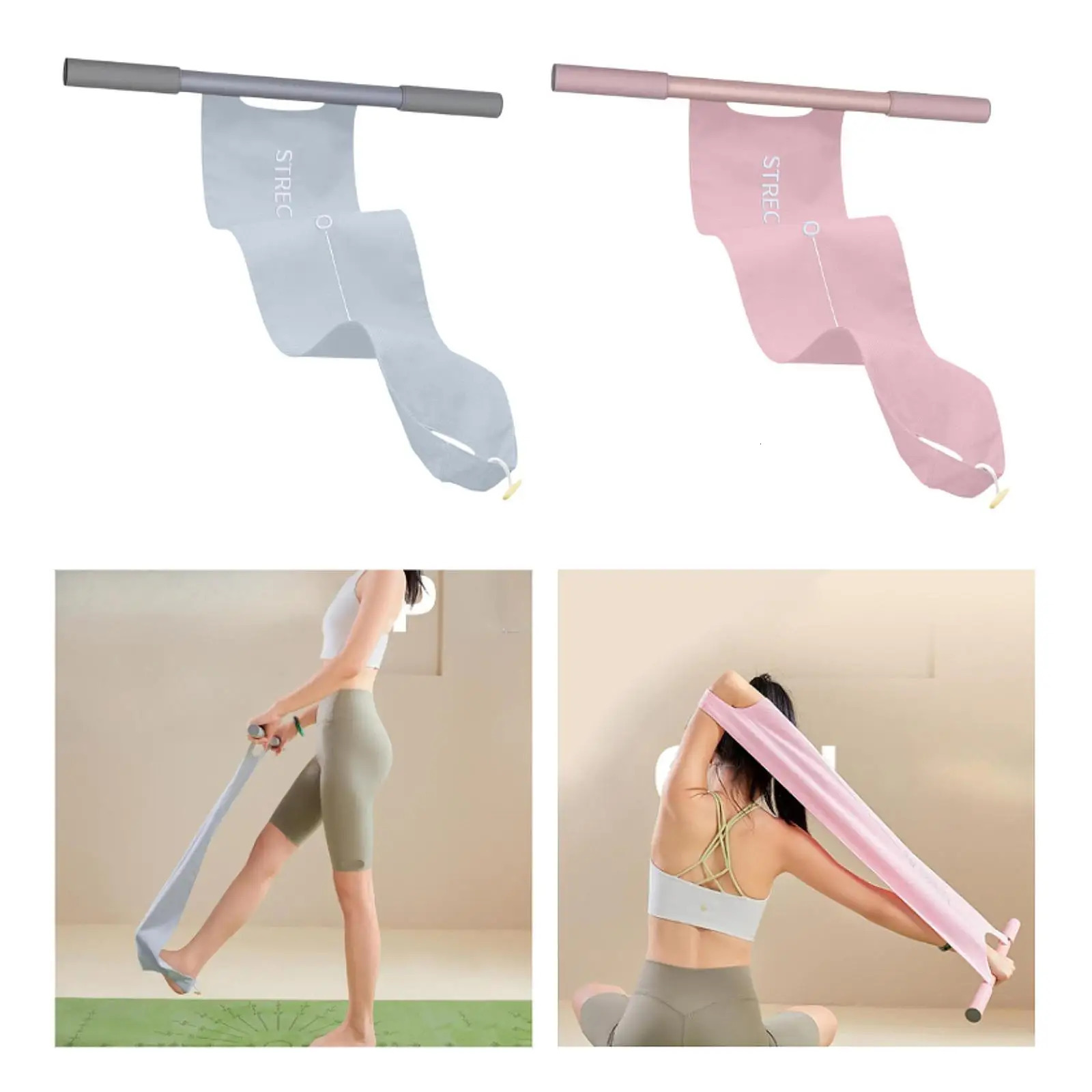Non Elastic Yoga Stretch Strap Multifunctional Tool for Gym Pilates Exercise 250612