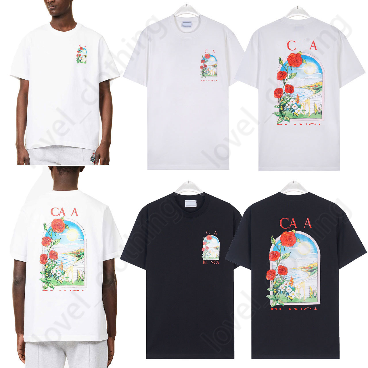 casablancawomens Tshirt Men T Shirt Designer T Shirt Women Fashion Luxury Tshirts casas blanca tshirts Casual Shirt Summer Pattern Classic Shirt blanca Shirt DPFI