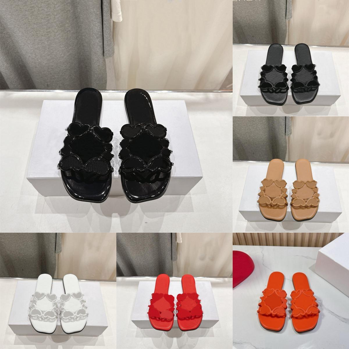 designer sandals women slippers claquettes sandal slides flt mule rubber brown black white sandlas ladies outdoor slider shoes