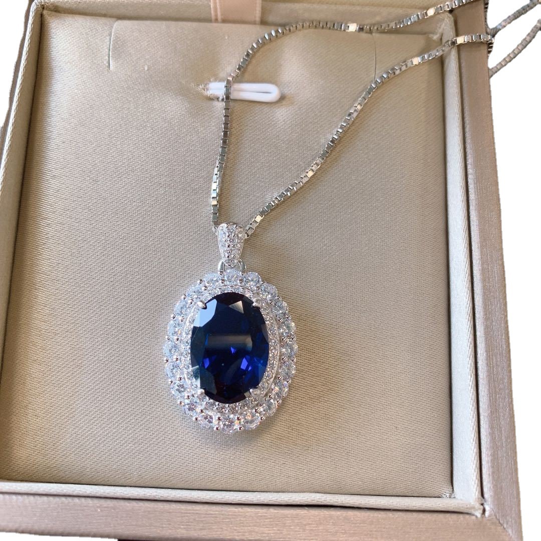 S925 Silver Classic Tanzanite Gemstone Jewelry Set - Earrings, Pendant & Ring Set, Elegant and Hypoallergenic Wedding Jewelry for Women