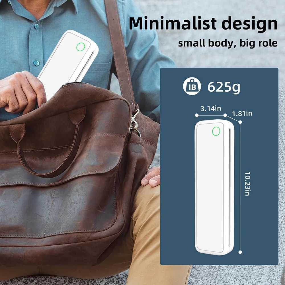 A4 Portable Thermal Printer Inkless Bluetooth A4 Mobile Travel Printer Label Maker with Printing Paper Document Printer Maker R250612