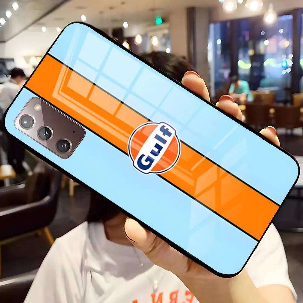 Vintage G-Gulf Racings Phone Case For Samsung S25 Edge S23 S22 S21 S20 Ultra Plus S24 Fe A54 A53 A25 A16 A14 Glass Cover