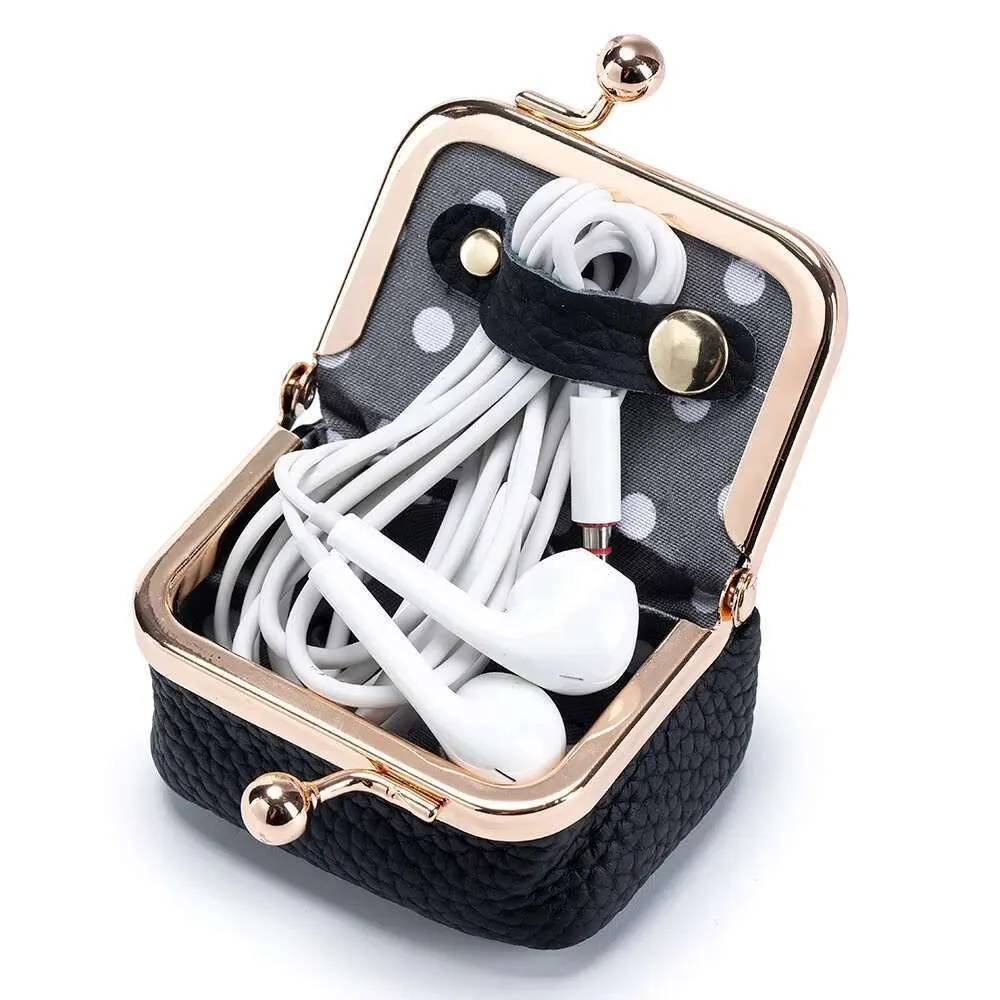 Genuine Leather Mini Jewelry Case for Necklaces & Rings - Portable Organizing Compact Storage