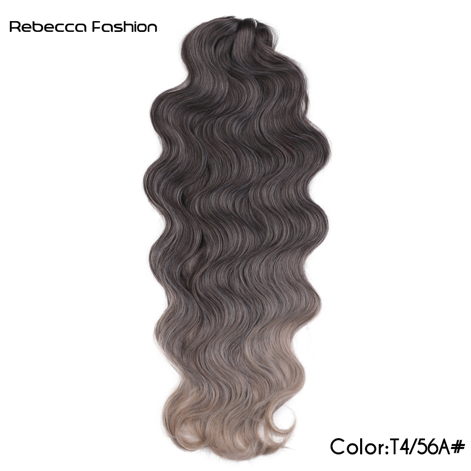 Magic Body Wave Crochet 24Inch Soft Long Synthetic Goddess Braids Natural Wavy Ombre Blonde Hair Extensions