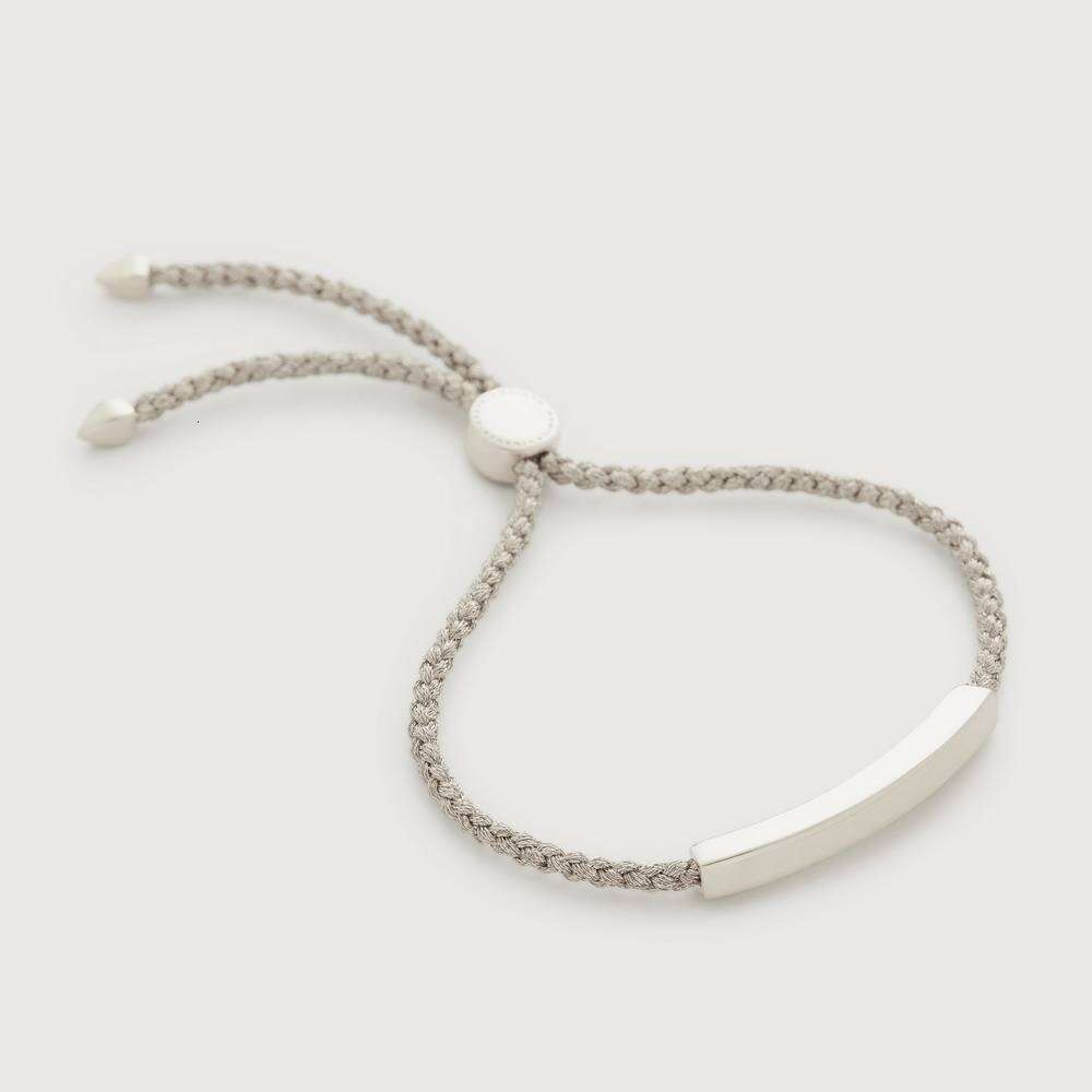 DIY Stainless Steel Bent Tube Adjustable Braided Rope Trendy Couple Wearing Bracelet
