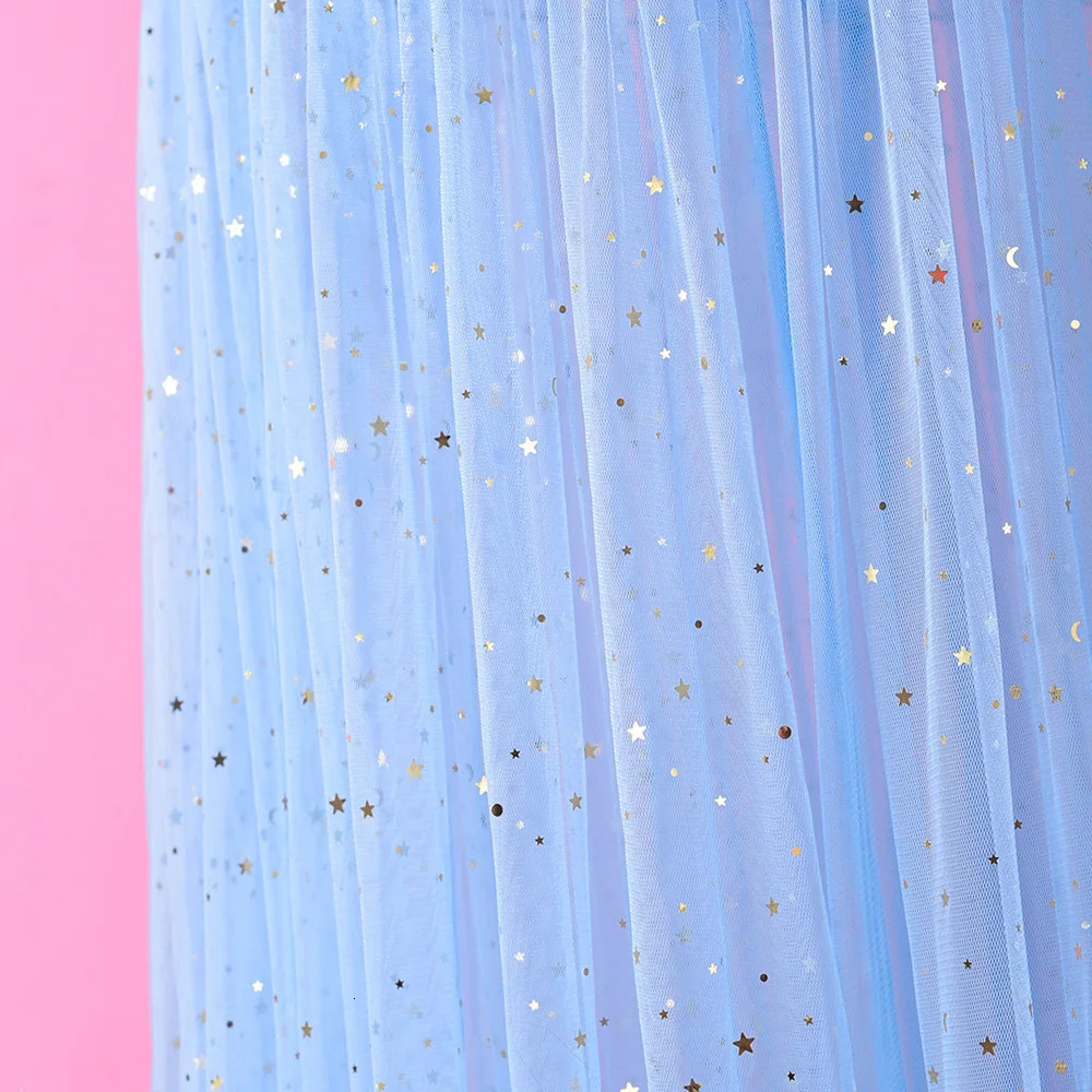 Baby Mosquito Net for Girls Boys Children Bed Canopy Sequined Star Mesh Princess Crib Hung Dome 250604z