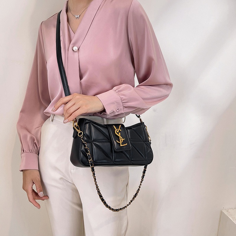 Designer bags: New fashionable, high-end, versatile women's chain bags, niche single-shoulder crossbody bags, small square underarm bags, free sh