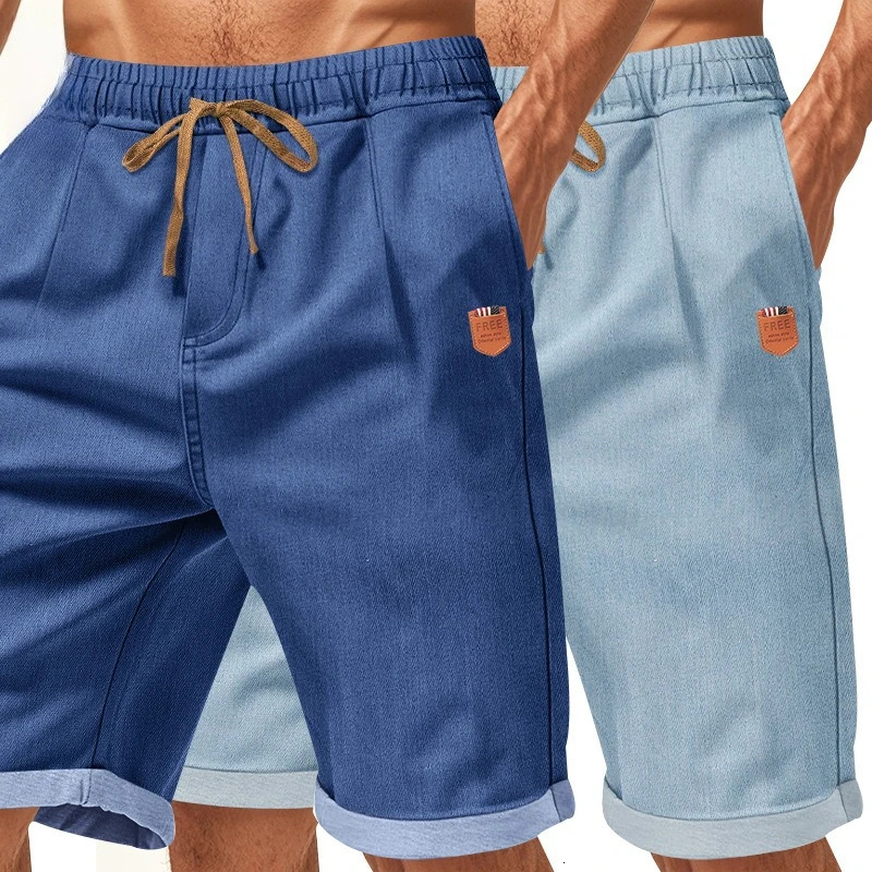 Selling Mens Washed Denim Shorts American Heavyweight Cotton Casual Wear Bermuda Versatile 250611Z