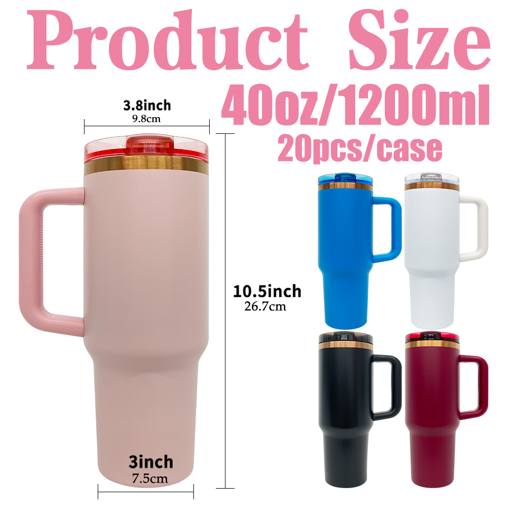 Leak proof removable flip straw 40oz copper plated tumbler double walled stainless steel vacuum insulated mug with straw for laser engrave