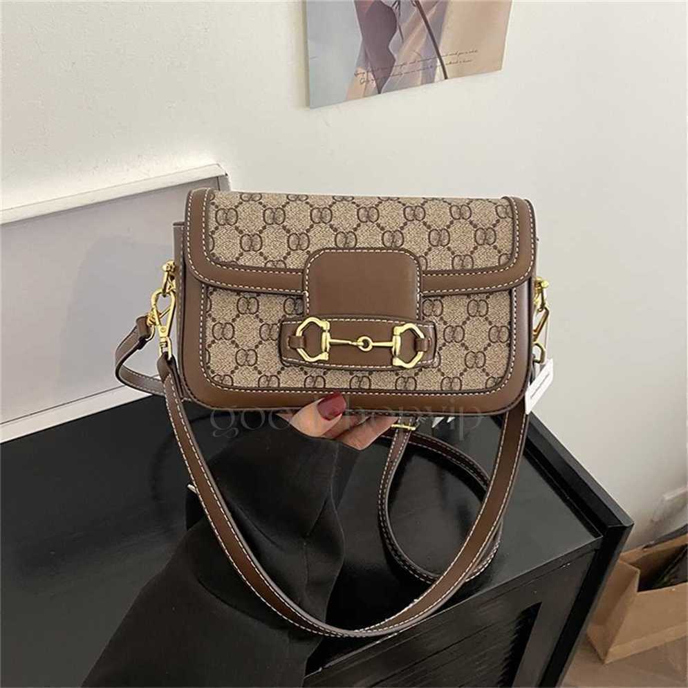 12A Top Designer Luxury Bag Advanced fashion printed small square texture shoulder casual diagonal cross bag for women
