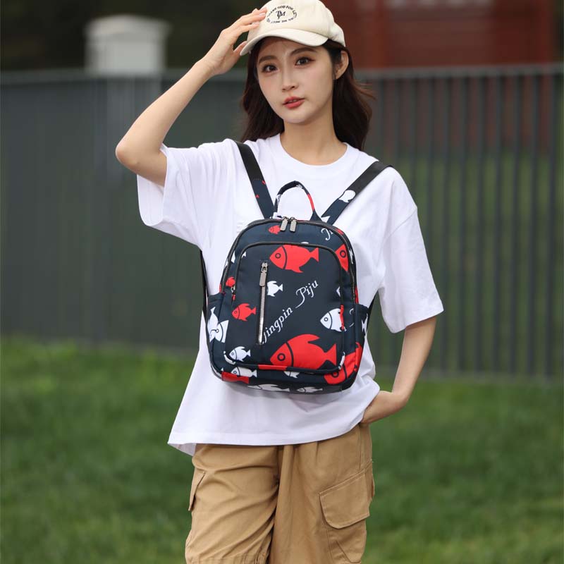 Nylon backpack new large capacity multifunctional waterproof backpack for women, lightweight backpack