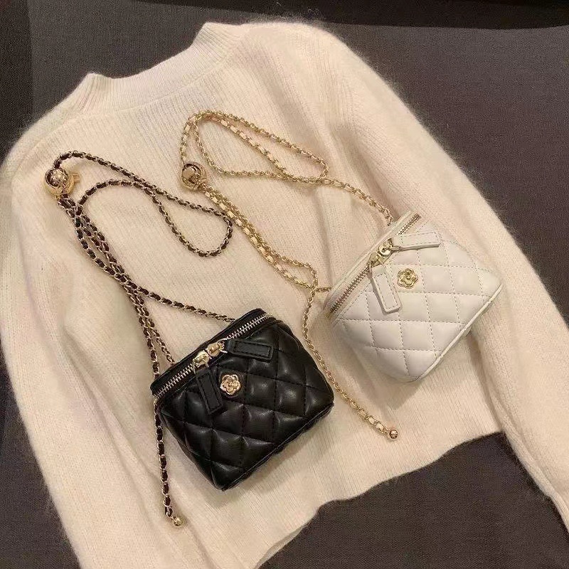 Luxury Designer Bag Camellia Quilted Chain Box Mini Bag - Fashion Shoulder Crossbody Purse for Women Free Shipping