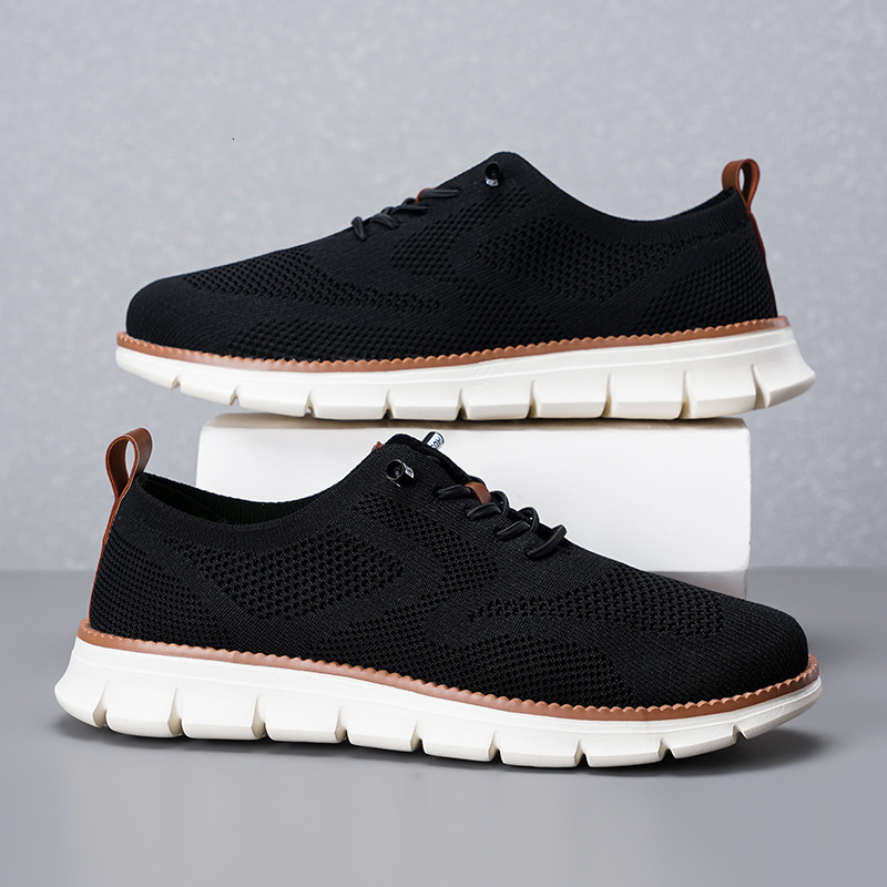 2025 New Autumn Lightweight Lace-up Sports Casual Mens Shoes Breathable Loafers Mens Large Size Shoes 240607