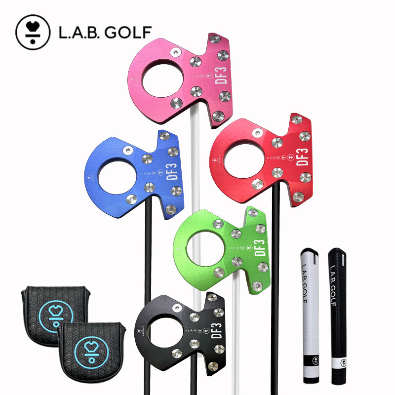 LAB Golf Club DF3 Golf putter Zero torque putter black steel shaft 33 "34" 35 " 36 inch White/Black Press Pistol 2 Degree Girp with head cover