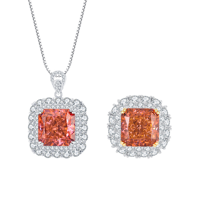 High-Carbon Artificial Gemstone Accessory Trio Exquisite Sparkle of Realistic Synthetic Stones Adorning Your Bridal Outfit