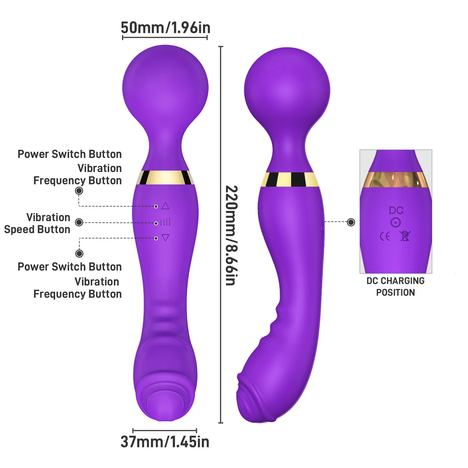 Magic Wand 20 Speeds Powerful Dildos Vibrator Dual Motor Large GSpot AV Massager Clitoris Stimulator for Female Adults Sex Toys 250612