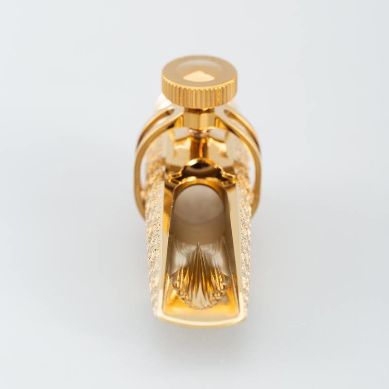 Gold Carved Alto Saxophone Head Professional Performance Grade Metal Head Accessories Transparent Tone