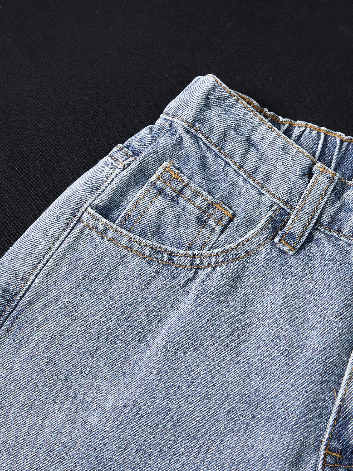 Summer Cooling Children's Loose-Fitting Jeans Short Pants with Stretchy Waistline Ideal Age: 8-12 Years Old