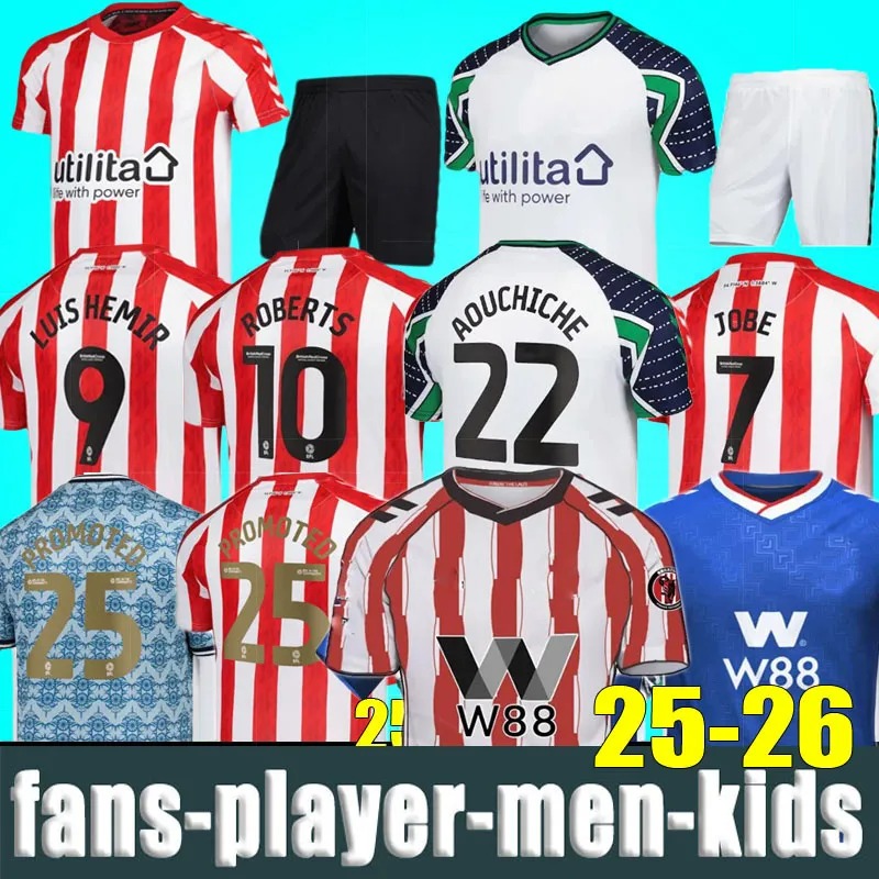 24 25 26 SUNDERLAND home Away Soccer Jerseys PRITCHARD 2025 Men Kids Kit BELLINGHAM STEWART SIMMS ROBERTS CLARKE DAKU EMBLETON SEELT E O'NIEN 666