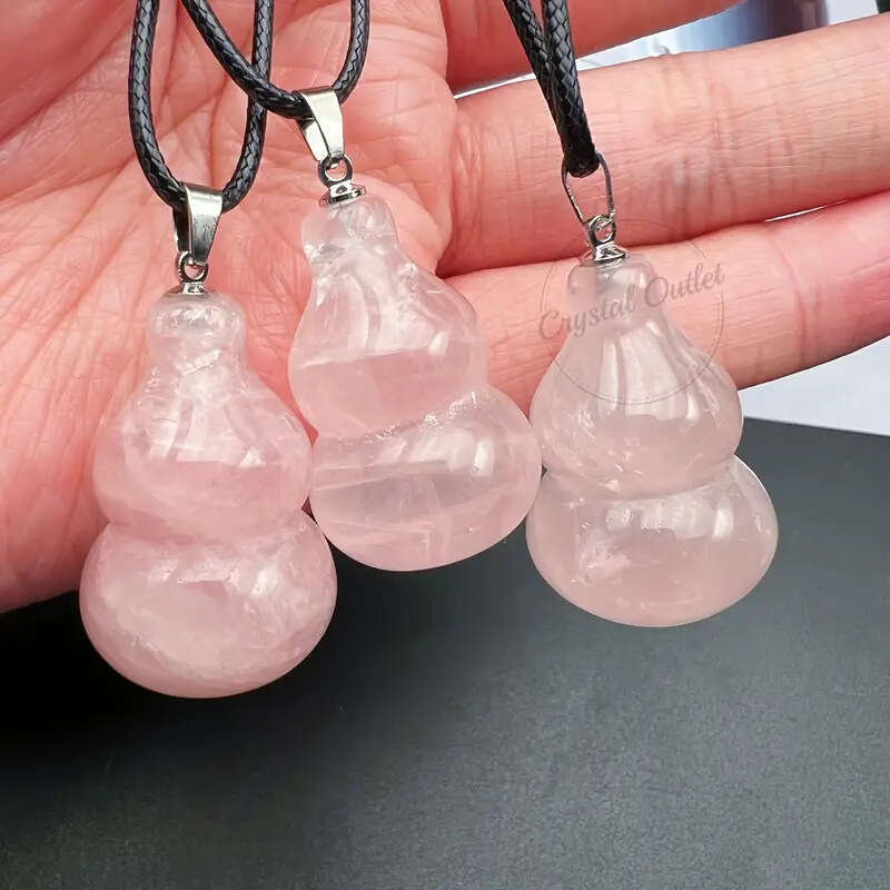 20mm Natural Crystal Half Gourd Pendant DIY Earrings Necklace Jewelry Accessories