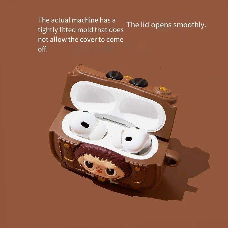 Creative Cartoon Labubu 4 earphone case Anti-drop AirPro 2 Protective Cover for 1/2/3 Generation