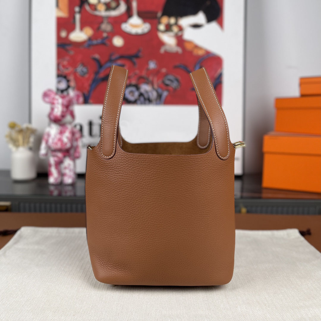 10A Mirror Quality tote bag Bucket bag designer handbag women totes 18cm 22cm Handmade Bucket bag classic togo cowhide purse Lock bag