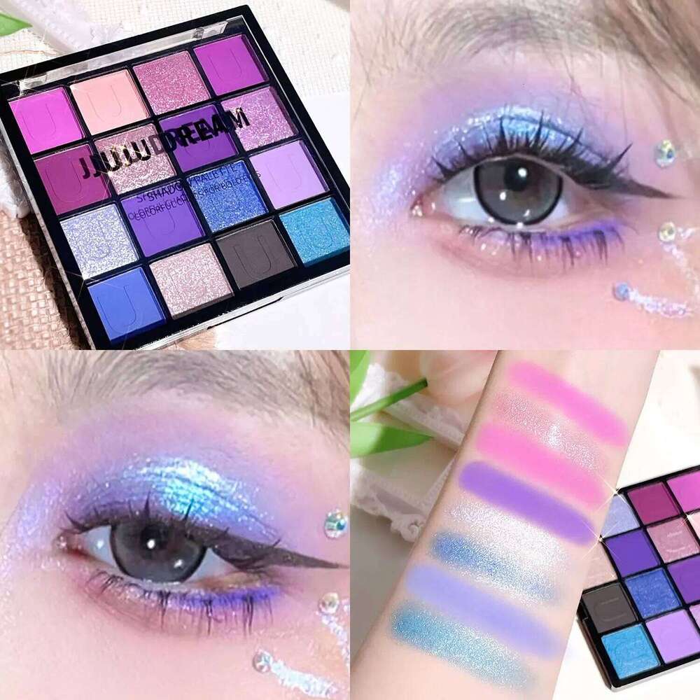 16 color eyeshadow palette: Koi, Mermaid, Enchanted Forest, Pearl, Matte and Glitter, sic Festival makeup free shipping