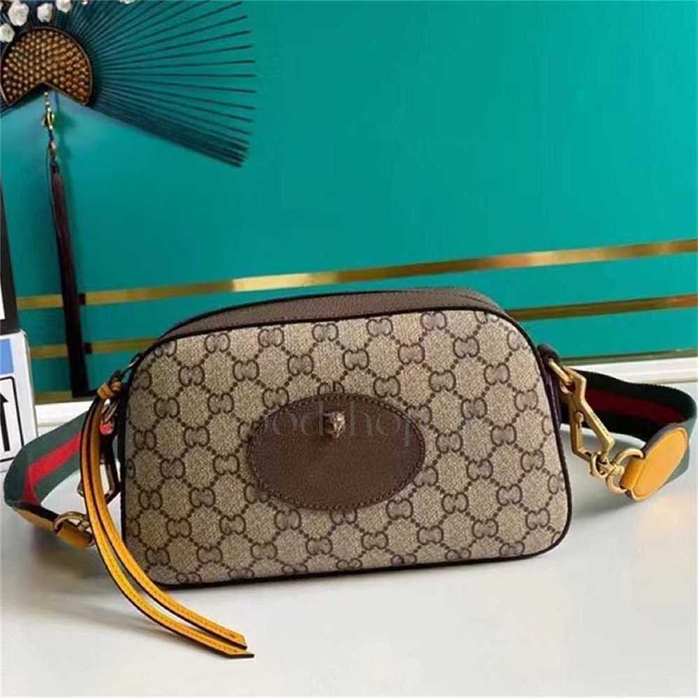 Original Double Tiger Head Camera Bag Old Flower Chest Same Style Shoulder Crossover Mens and Womens Single High-quality online