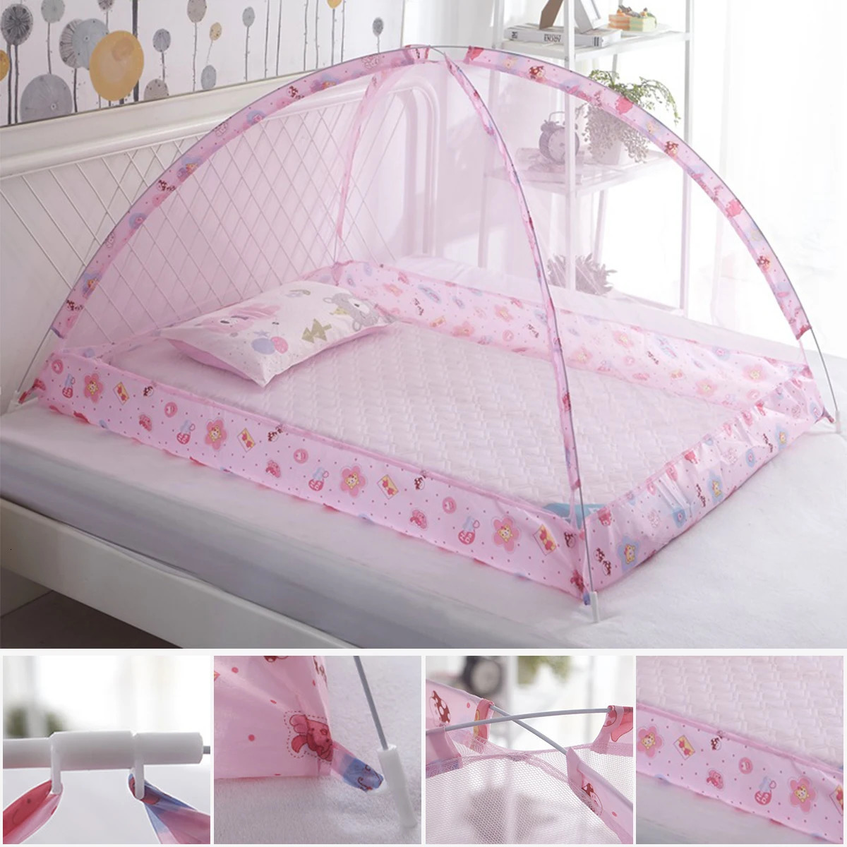 Mosquito Net for Baby Foldable Infant Anti Bites Portable Toddlers Kids Children 250604z