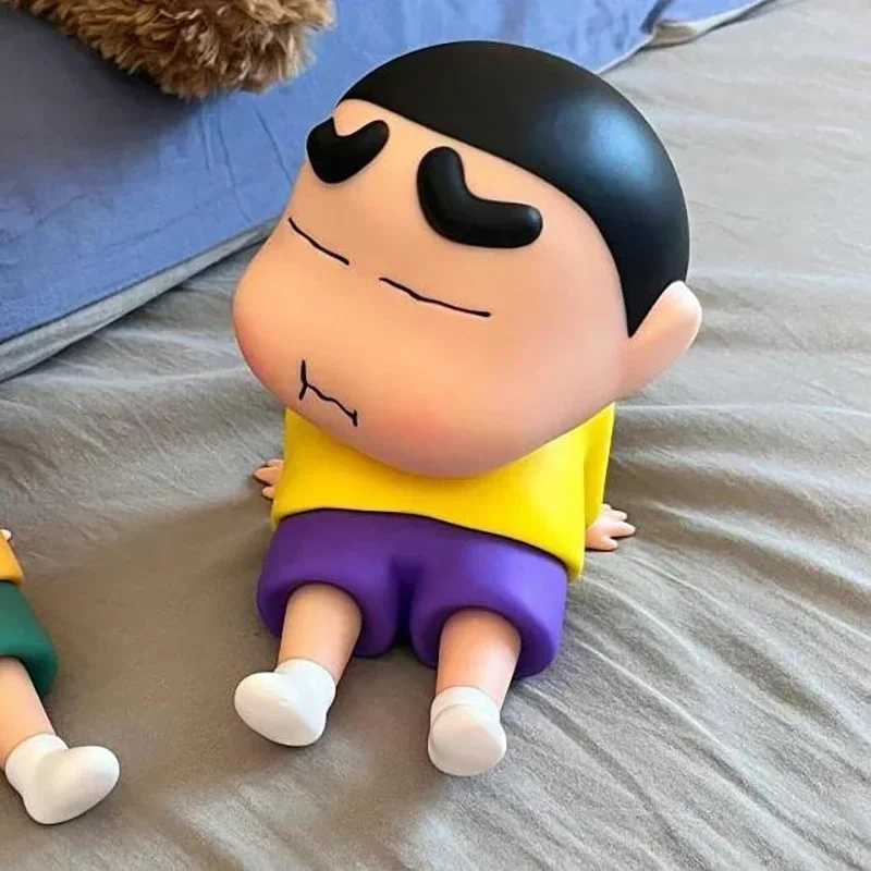 Blind box Kawaii Crayon Shin-Chan Boochan Phone Holder Desktop Anime Ornaments Watching Tv Support Cute Doll Girls Xmas Gifts