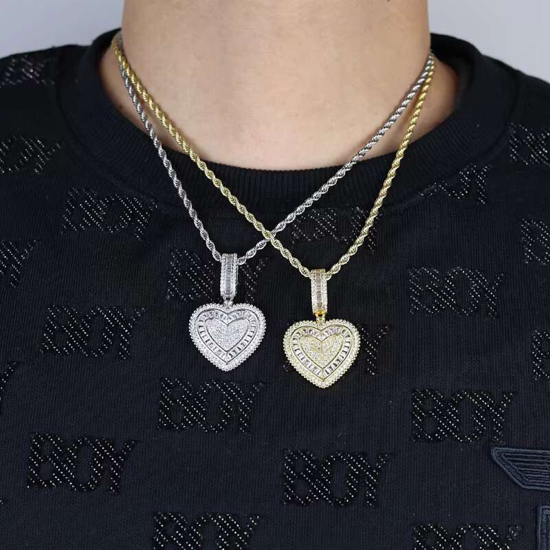 Wholesale 925 Sterling Silver Hip Hop Jewelry VVS Moissanite Iced Teddy Bear Pendant Necklace Bracelets Passed Diamond Tester