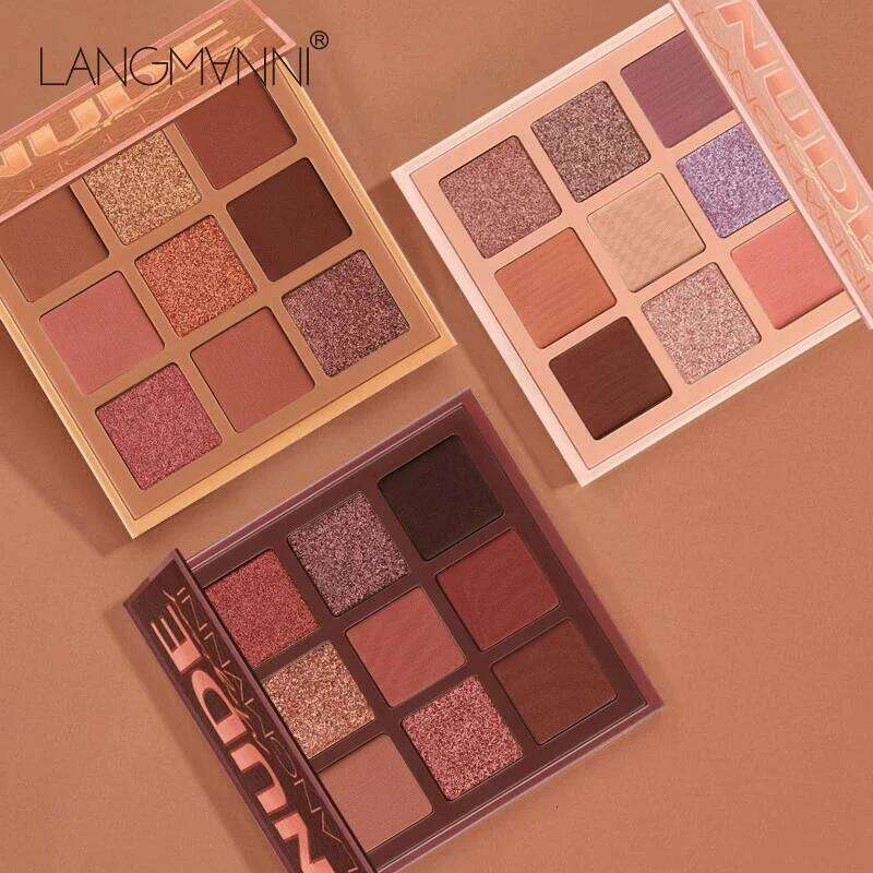 9 Colors Nude Makeup Palette Matte Shimmer Eye Pigmented Powder Make Up New Warm Earth Color Eyeshadow free shipping