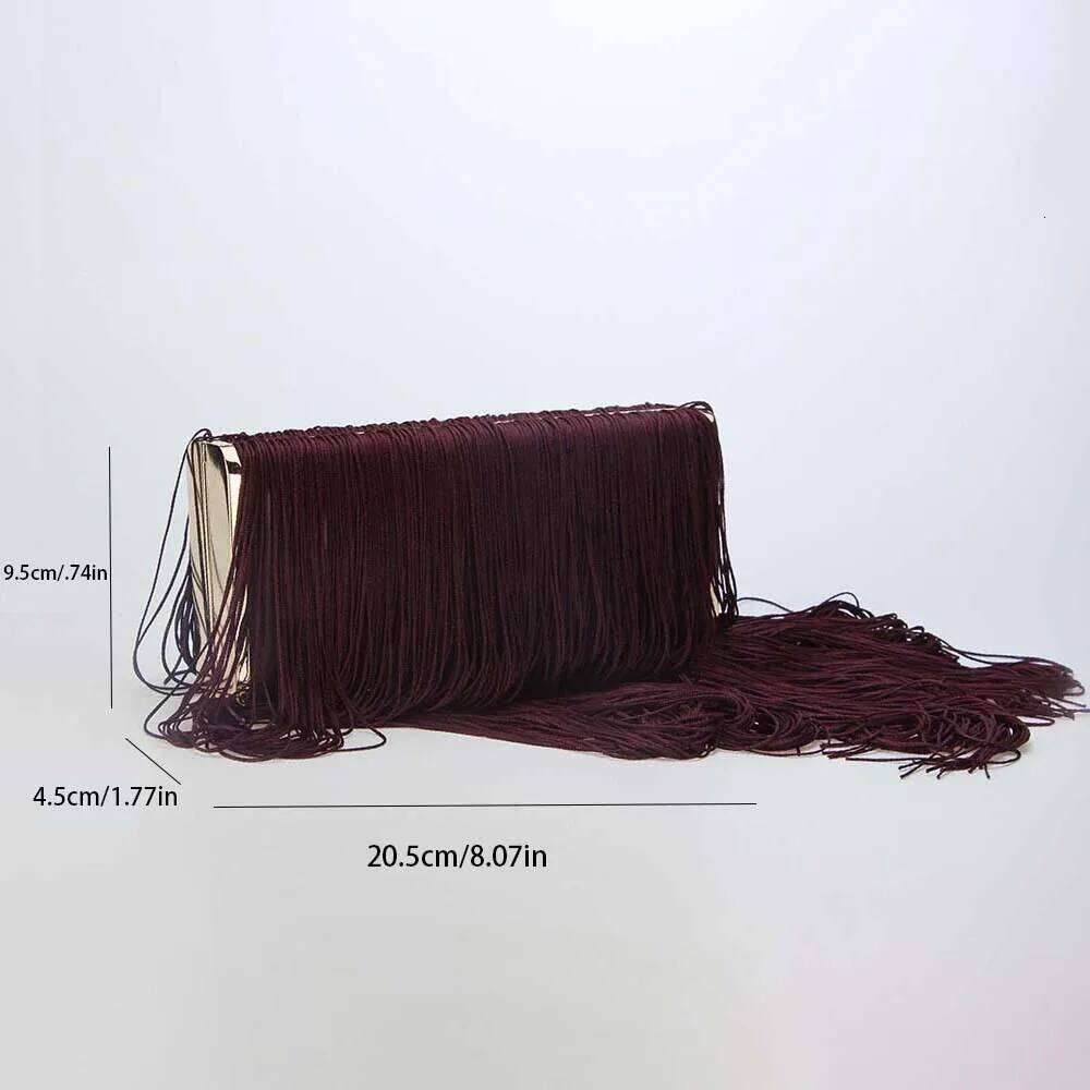 Women's Bags Designer Fashion Retro Long Tassel Box With Simple Design Small Square Clutch Crossbody Bag