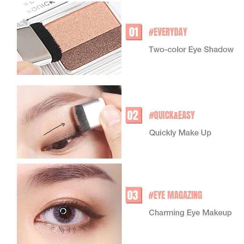 2 Colors Gradient Eye Shadow Stick Long Lasting Waterproof Matte Shimmer Eyeshadow Professional Women Cosmetics Makeup free shipping