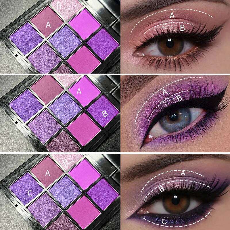 9 Color ple Eye Shadow Palette Matte Pearlescent Eyeshadow Makeup for Women Glitter Shimmer Korean Cosmetics free shipping