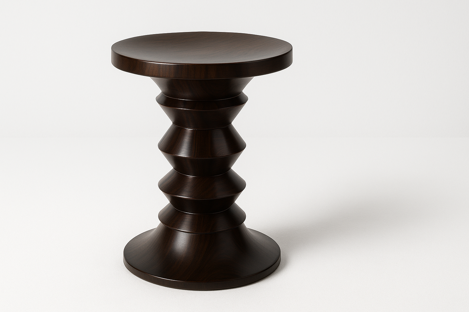 Modern Design Home Furniture Three Shape Soild Wood Walnut Stool