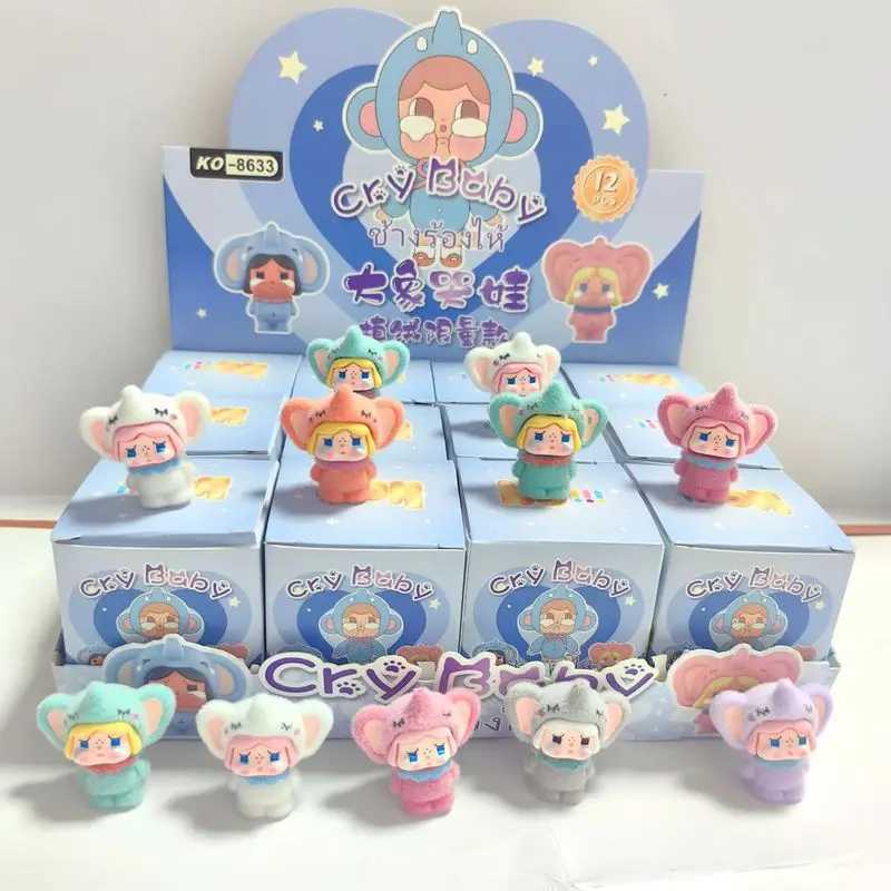 Mini Yoga Labubu Cry Baby Series Blind Box Flocking Exquisite Cute Doll Gift Diy Pendant Accessories Decoration Kawaii Toys Gift X250612
