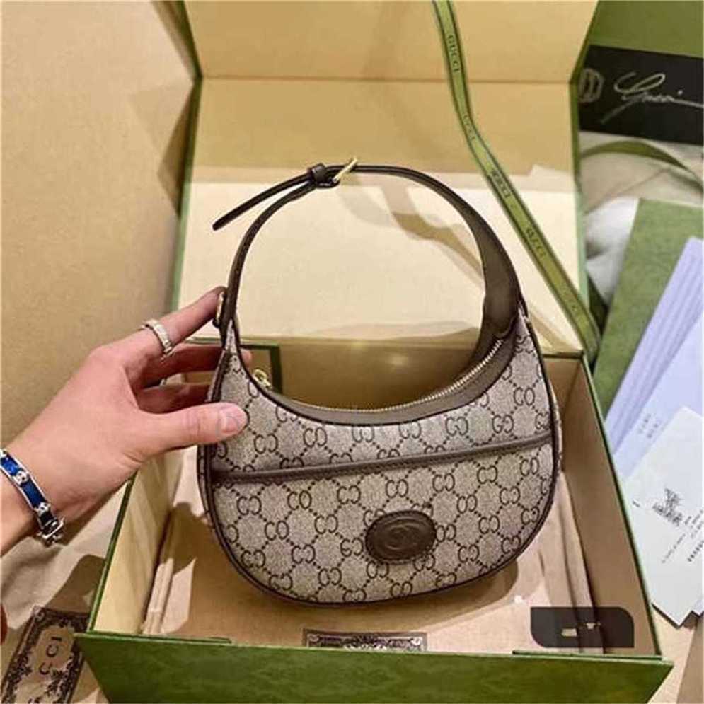 50% Number Bags Family Half Moon Handheld Shoulder Chain Crescent Designer Bag Folding retail and wholesale
