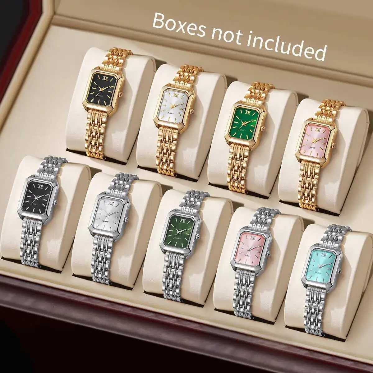 4/5/8/9PCS Fashion Rectangle Women Quartz Luxury Analog Womens Wristwatches For Ladies Clock Reloj MujerWithout Box XJ250612