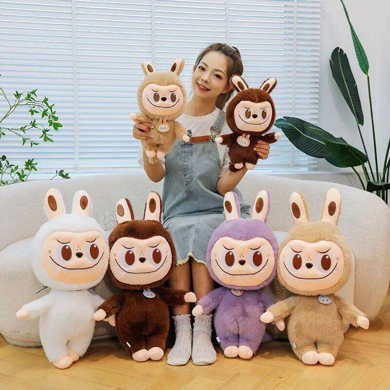 Free shipping For 25cm Labubu Toys Cute Rabbit Ragdoll Accompany Sleep Plush Toy Children'S Christmas Gift