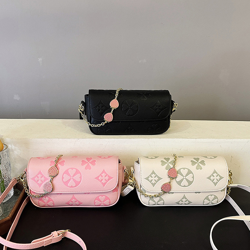 Designer bags, retro printed chain underarm bags, 2025 new versatile small square bags, high-quality single-shoulder crossbody women's bags, free