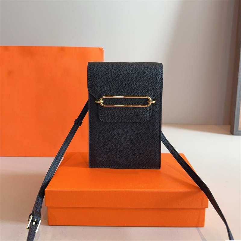 2025 Mini Phone Bag Crossbody Shoulder Bags Plain Smartphone Cross Body Genuine Leather Men Women 10A