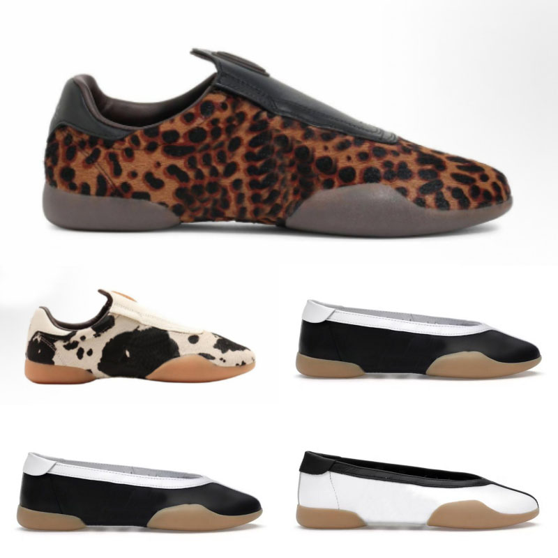 2025 New Taekwondo Mei Ballet Running Shoes Silver Cow Print Leopard Print Sport Men Women Sports Low Sneakers 36-45