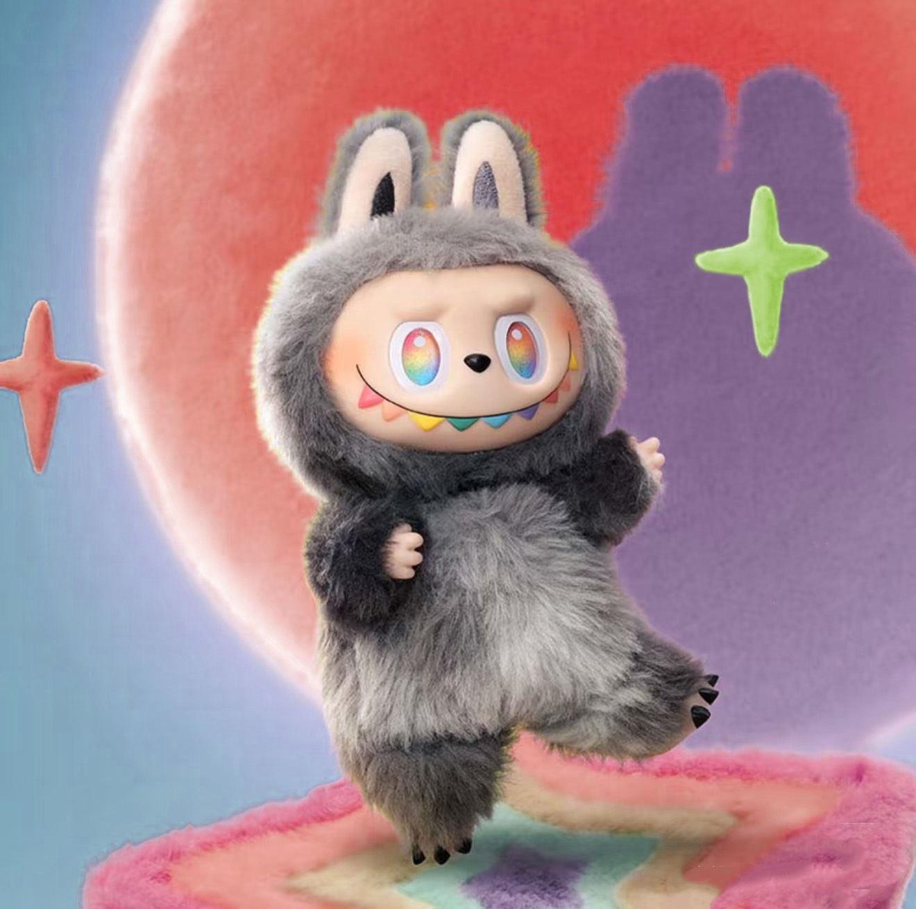 Top Quality Labubu Anime Character Chair Stuffed Plush Animals Series PVC Pendant Doll Model Monster Key chain Copy Toy Birthday Christmas