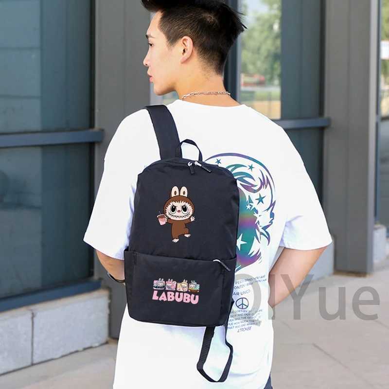 2Pcs/set Cute Labubu Backpack for Boy Girl Zimomo Rucksack School Student Backpack 750Ml Outdoor Sports Water Bottle Mini Bags X250612