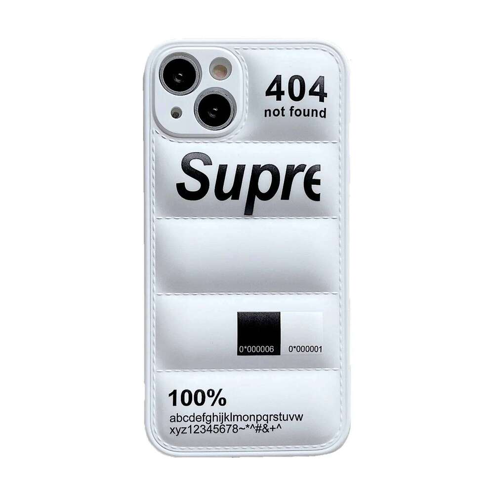 Fashion Down Jacket Phone Case for iPhone 15 14 13 12 11 16 Pro Max XS XR 7 8 Plus Shockproof Puffer Soft Silicone Cover