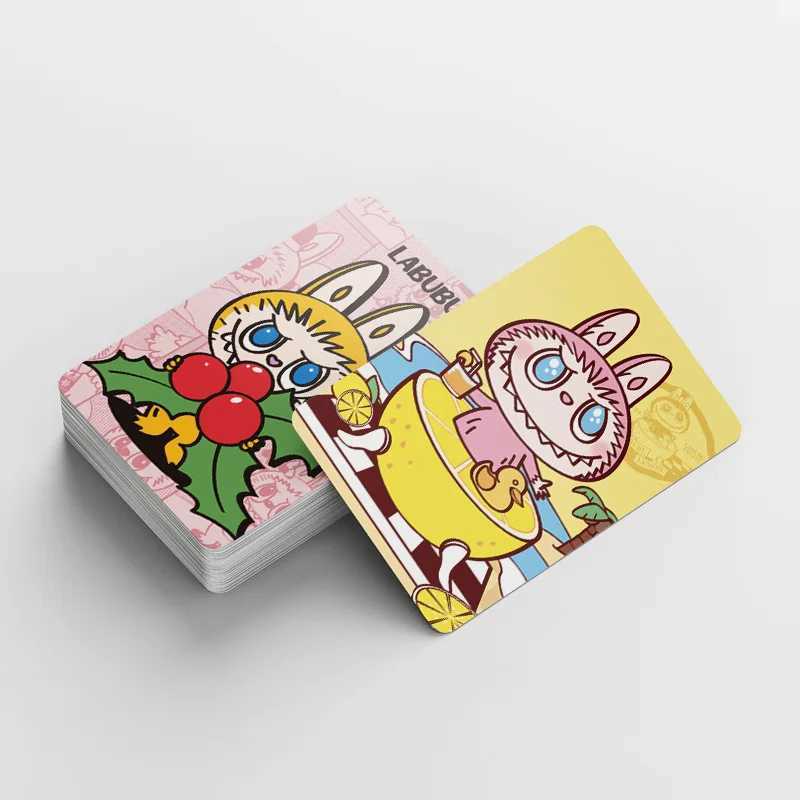 92pcs Labubu Collection Cards Photocard Anime Figures Print Photo Kaii Game Postcards Funny Fans Birthday GiftsXJ250612