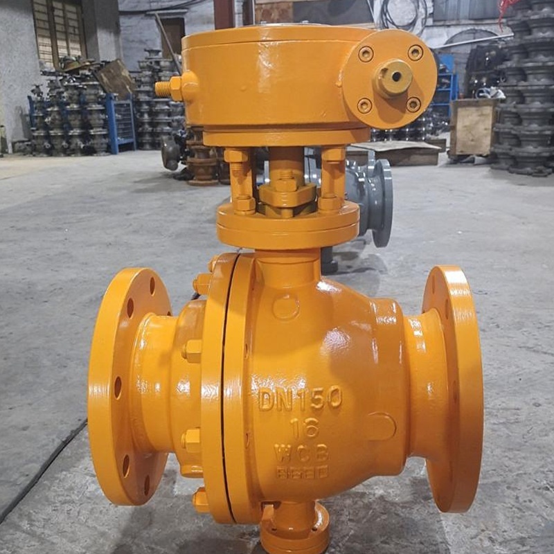 Hard Sealed High Pressure Turbine Q347F-100C Flange Explosion-Proof Electric Stainless Steel Fixed Ball Vae DN300