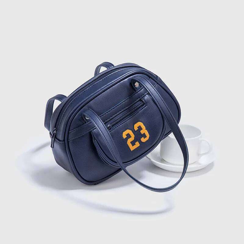 Women's Bags Designer New Casual Navy Blue 23 Pattern Bowling Handbag, Shoulder Women's Mini Bag, Bags For Women